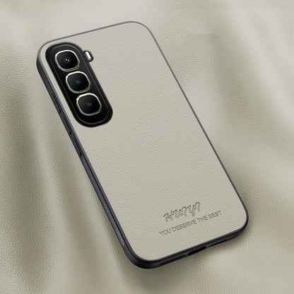 For Infinix Hot 60 5G HUIYI Leather Magnetic Phone Case - White - EDA006394717D