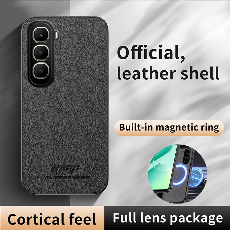For Infinix Hot 60 5G HUIYI Leather Magnetic Phone Case - White - EDA006394717D