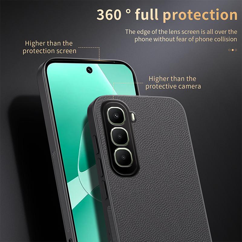 For Infinix Hot 60 5G HUIYI Leather Magnetic Phone Case - Brown - EDA006394717E