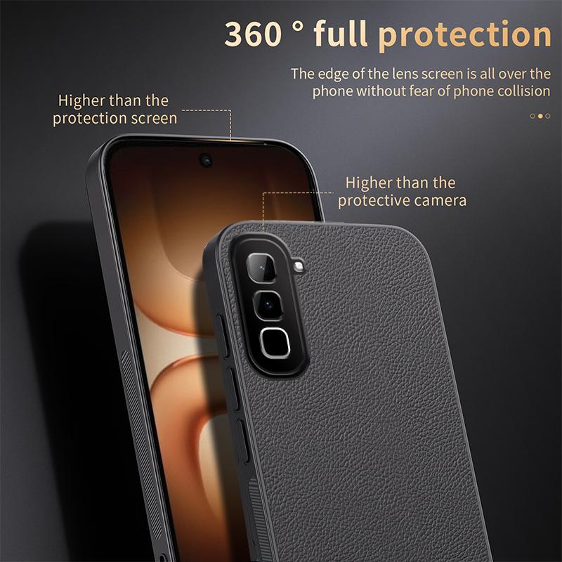 For Infinix Hot 70 4G HUIYI Leather Magnetic Phone Case - Grey - EDA006394720C