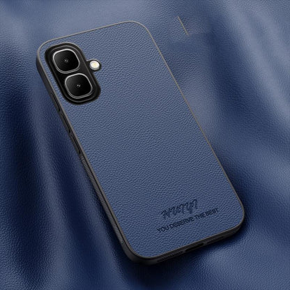 For Infinix Smart 10 4G HUIYI Leather Magnetic Phone Case - Blue - EDA006394723A