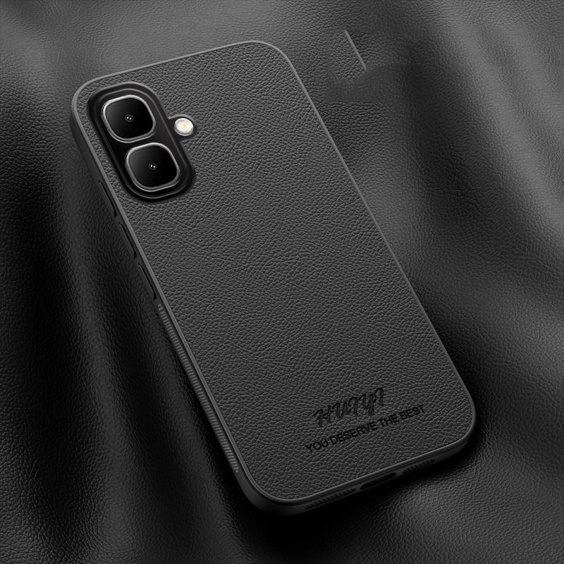 For Infinix Smart 10 4G HUIYI Leather Magnetic Phone Case - Black - EDA006394723B