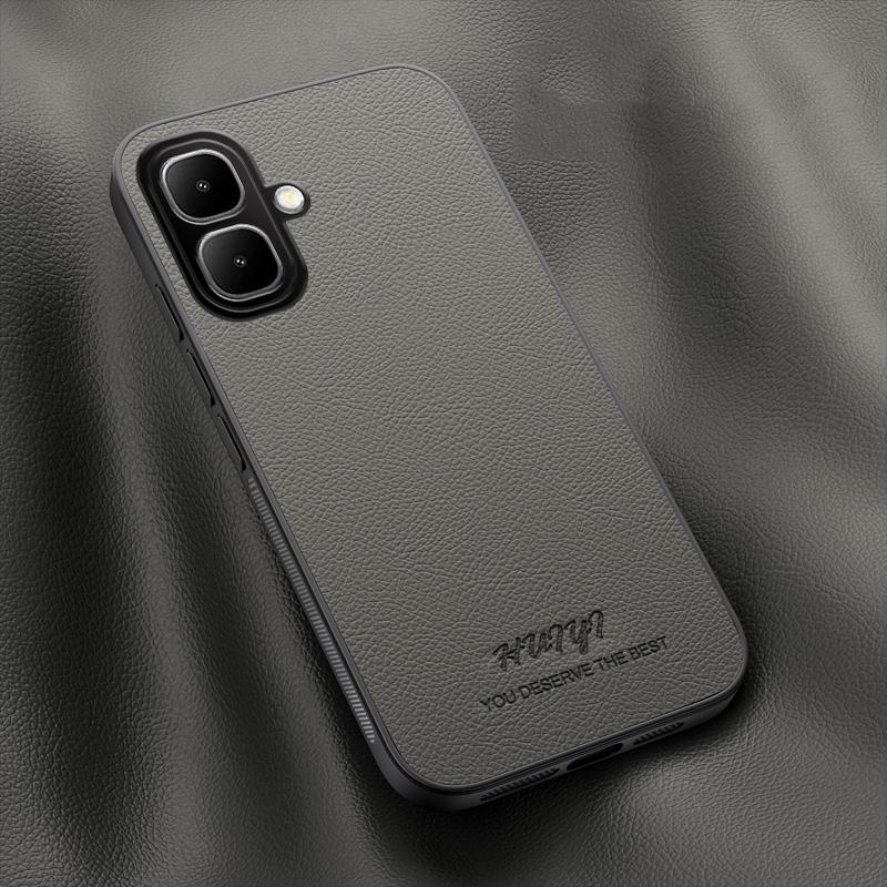 For Infinix Smart 10 4G HUIYI Leather Magnetic Phone Case - Grey - EDA006394723C