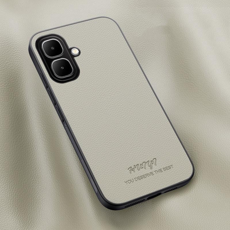 For Infinix Smart 10 4G HUIYI Leather Magnetic Phone Case - White - EDA006394723D