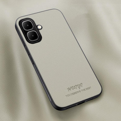 For Infinix Smart 10 4G HUIYI Leather Magnetic Phone Case - White - EDA006394723D