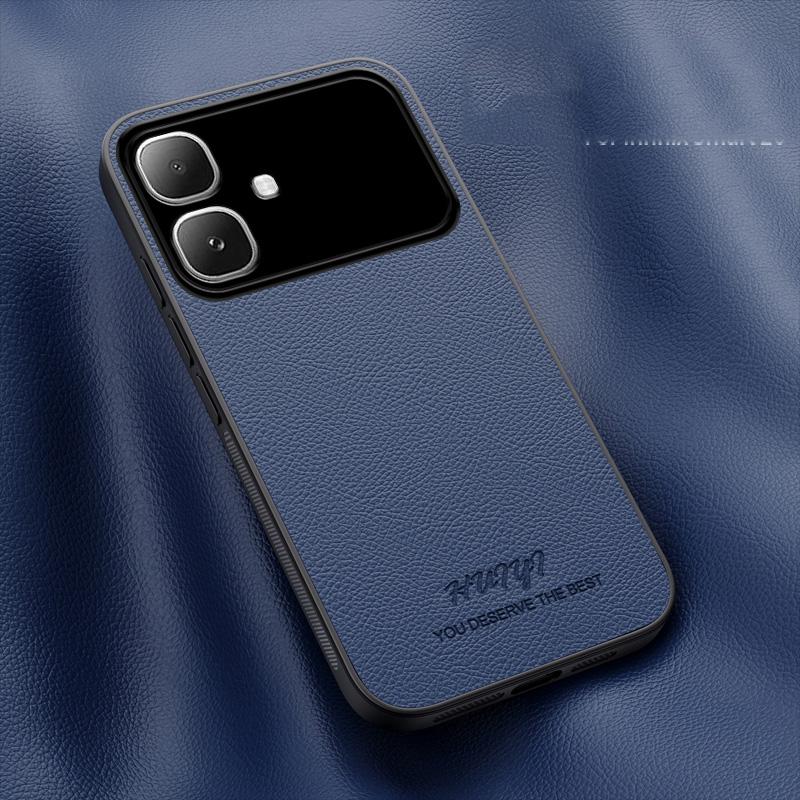 For Infinix Smart 20 4G HUIYI Leather Magnetic Phone Case - Blue - EDA006394724A