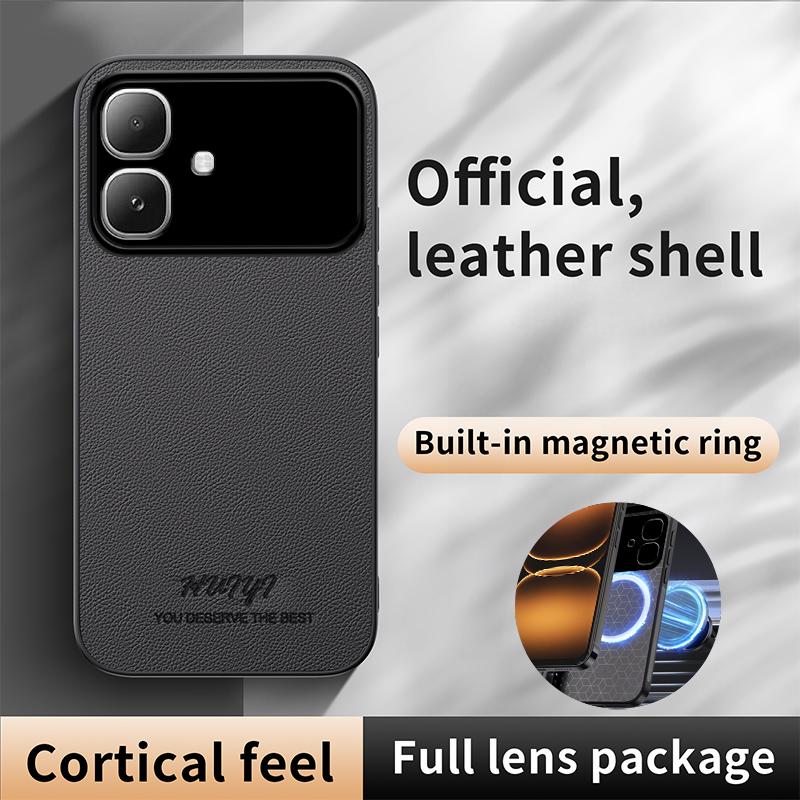 For Infinix Smart 20 4G HUIYI Leather Magnetic Phone Case - Black - EDA006394724B