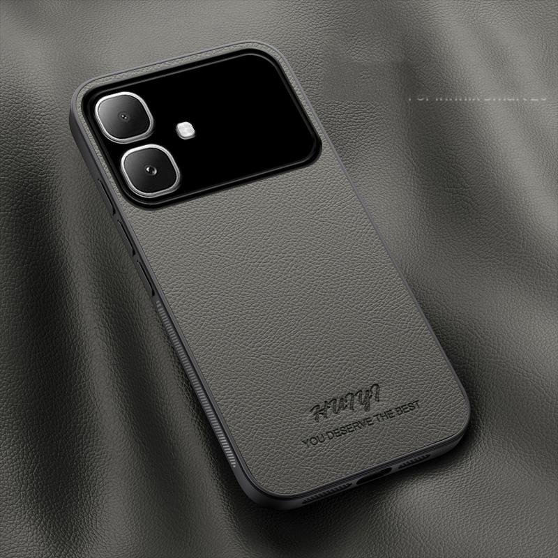 For Infinix Smart 20 4G HUIYI Leather Magnetic Phone Case - Grey - EDA006394724C