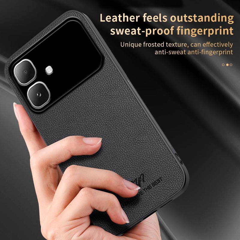For Infinix Smart 20 4G HUIYI Leather Magnetic Phone Case - Brown - EDA006394724E