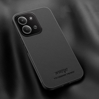 For Redmi 15C 5G / 4G Global 171mm HUIYI Leather Magnetic Phone Case - Black - EDA006395518B