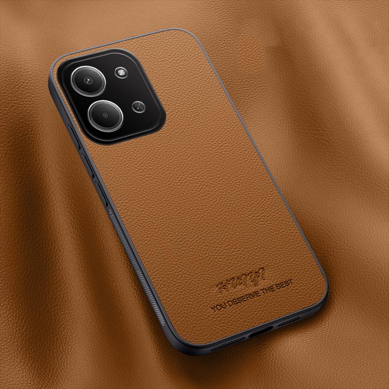 For Redmi 15C 5G / 4G Global 171mm HUIYI Leather Magnetic Phone Case - Brown - EDA006395518E