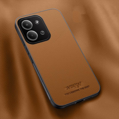 For Redmi 15C 5G / 4G Global 171mm HUIYI Leather Magnetic Phone Case - Brown - EDA006395518E