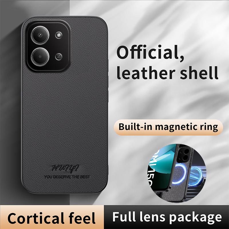For Redmi 15C 5G / 4G Global 171mm HUIYI Leather Magnetic Phone Case - Brown - EDA006395518E