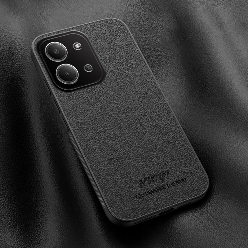 For Redmi 15C 5G/4G EU 173mm / Poco C85 5G HUIYI Leather Magnetic Phone Case - Black - EDA006395519B