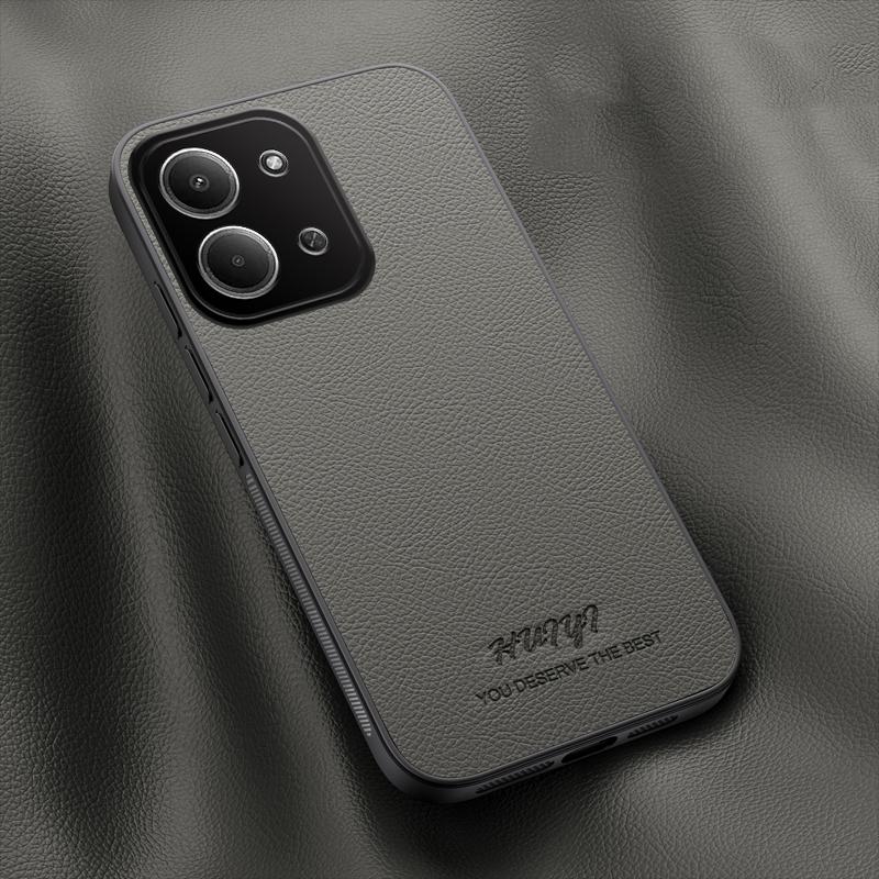 For Redmi 15C 5G/4G EU 173mm / Poco C85 5G HUIYI Leather Magnetic Phone Case - Grey - EDA006395519C