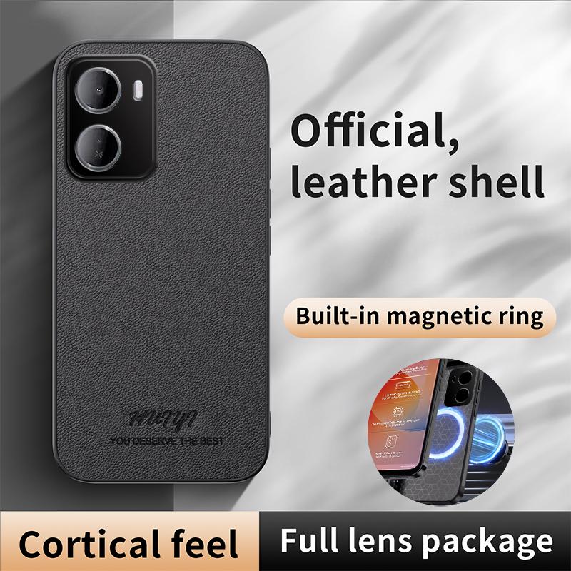 For Redmi 15a 5G HUIYI Leather Magnetic Phone Case - Blue - EDA006395525A