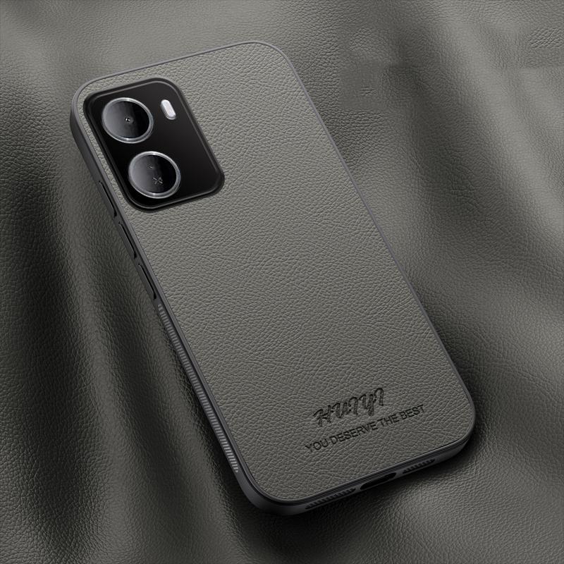 For Redmi 15a 5G HUIYI Leather Magnetic Phone Case - Grey - EDA006395525C