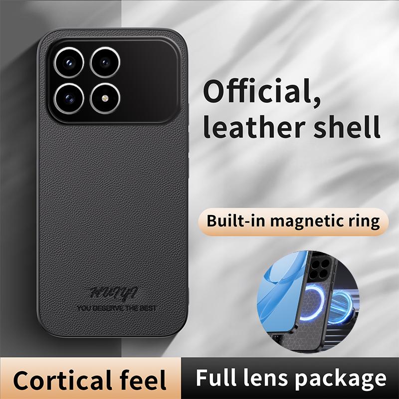 For Redmi K90 / Poco F8 Pro HUIYI Leather Magnetic Phone Case - Blue - EDA006395529A