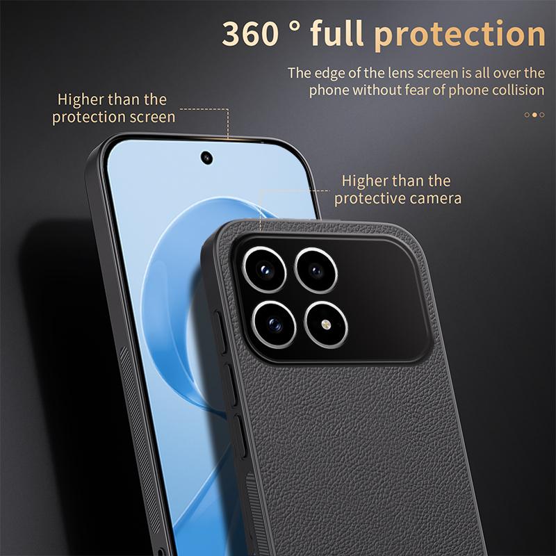 For Redmi K90 / Poco F8 Pro HUIYI Leather Magnetic Phone Case - Grey - EDA006395529C