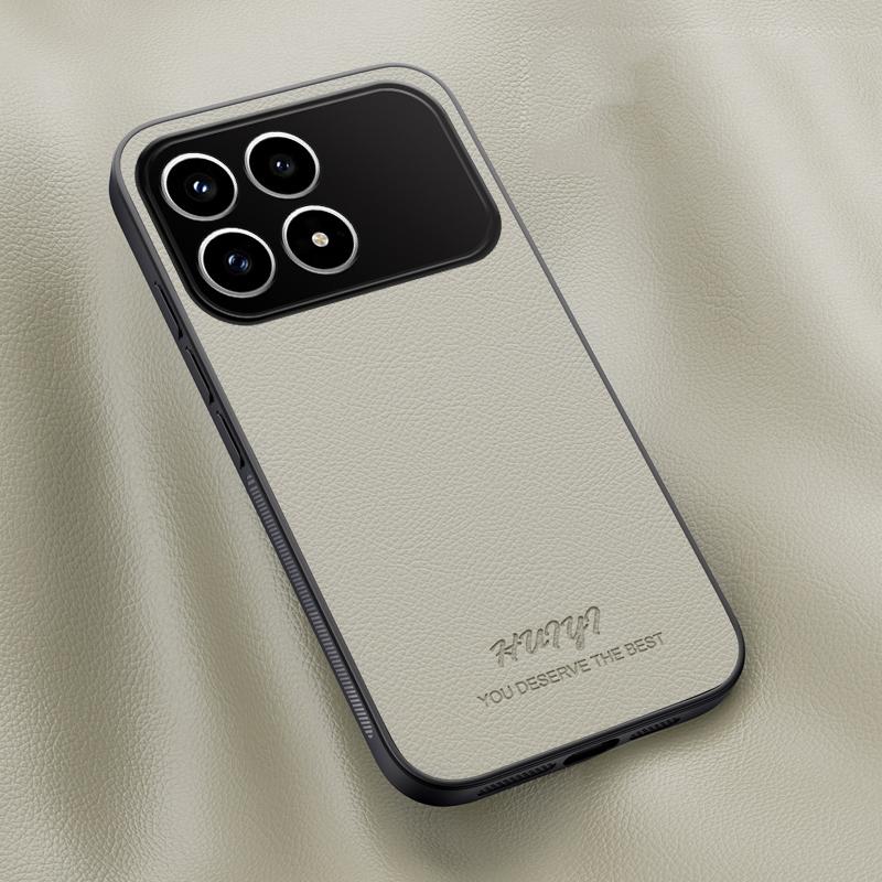 For Redmi K90 / Poco F8 Pro HUIYI Leather Magnetic Phone Case - White - EDA006395529D