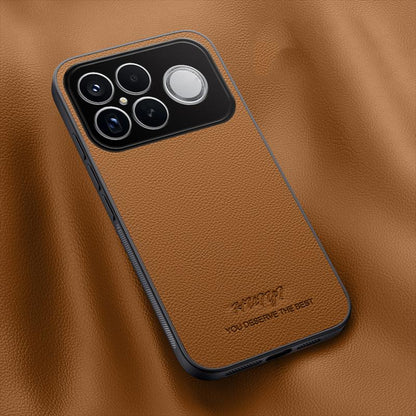 For Redmi K90 Pro Max / Poco F8 Ultra HUIYI Leather Magnetic Phone Case(Brown)