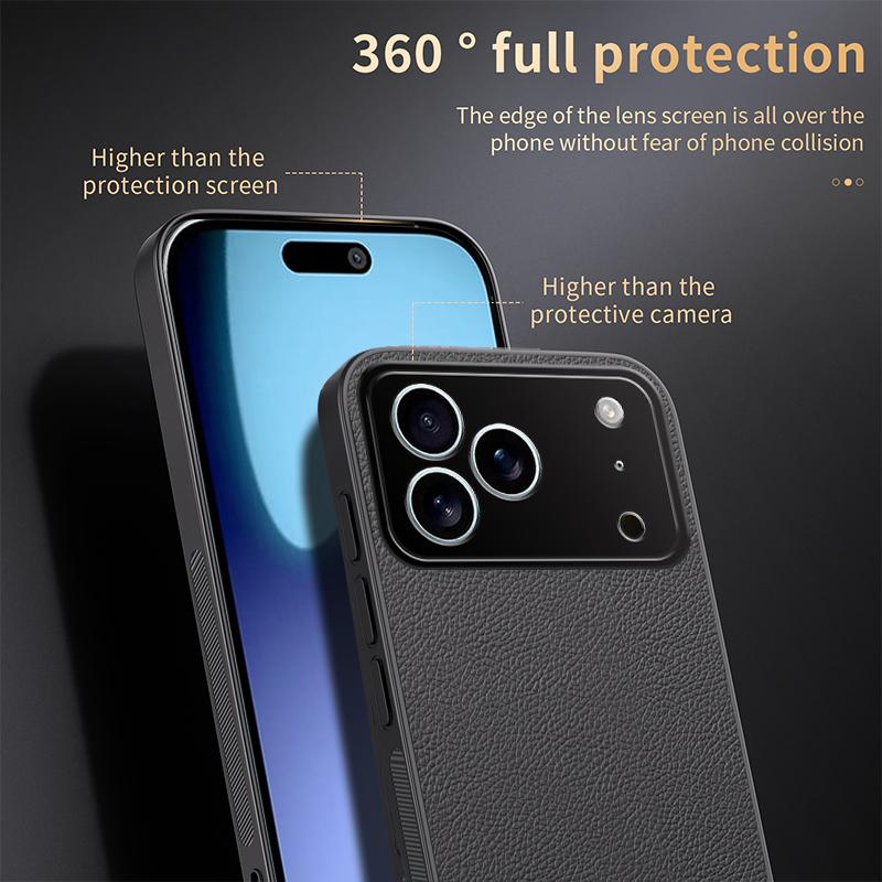 For iPhone 17 Pro HUIYI Leather Magnetic Phone Case - Blue - EDA006395718A