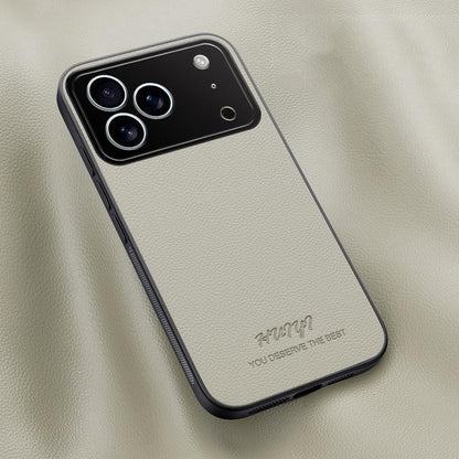 For iPhone 17 Pro HUIYI Leather Magnetic Phone Case - White - EDA006395718D