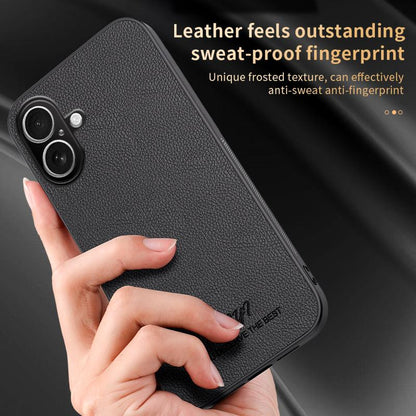 For iPhone 17 HUIYI Leather Magnetic Phone Case - Brown - EDA006395719E