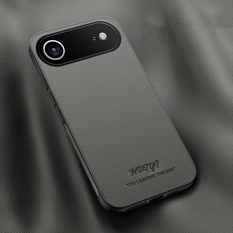 For iPhone Air HUIYI Leather Magnetic Phone Case - Grey - EDA006395720C