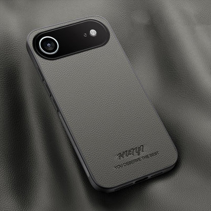 For iPhone Air HUIYI Leather Magnetic Phone Case - Grey - EDA006395720C