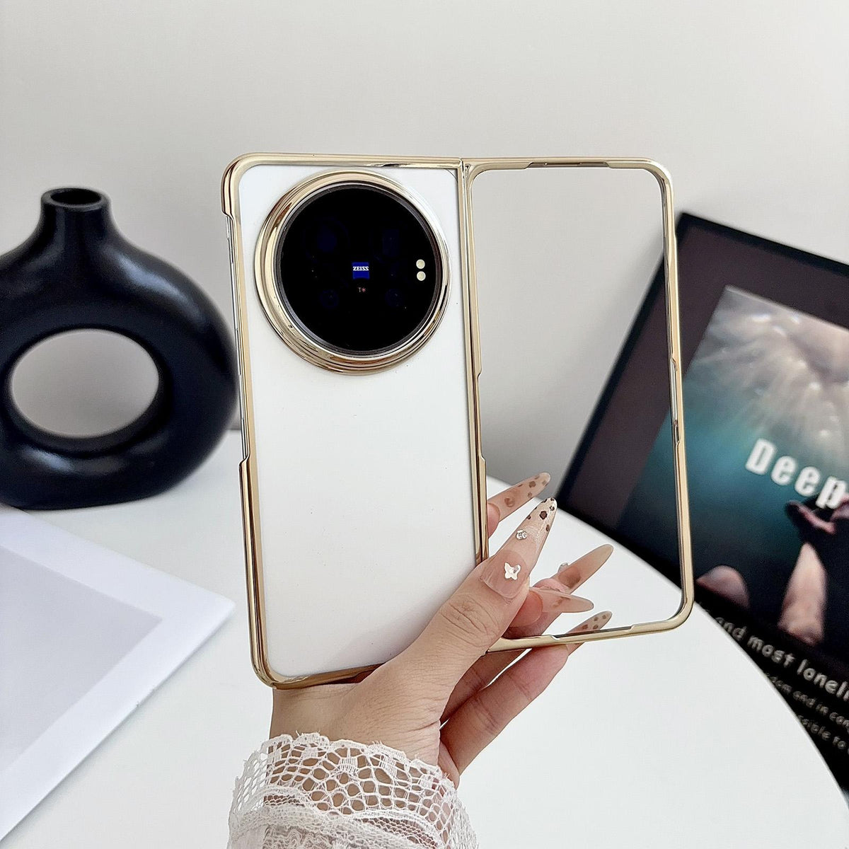 For vivo X Fold6 5G 6D Electroplating PC Shockproof Phone Case - Silver - EDA006396603C