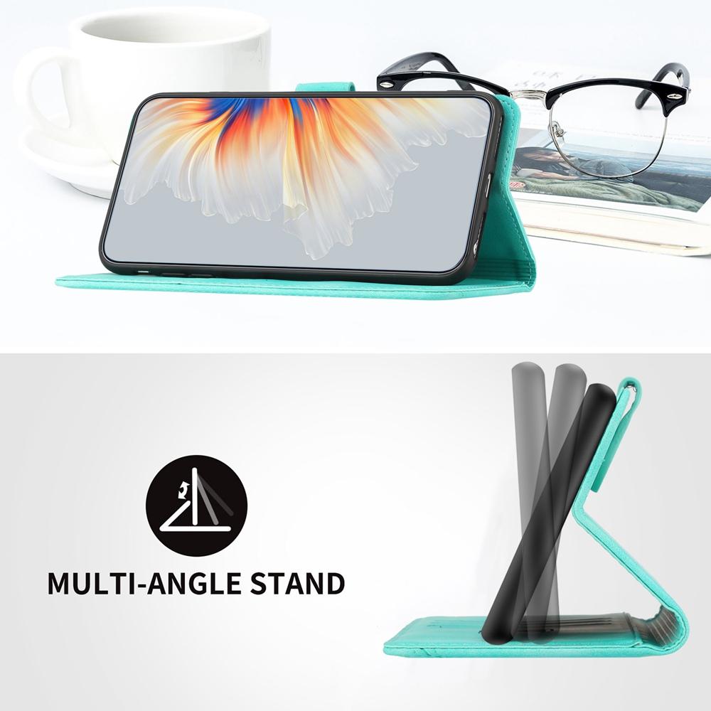For ZTE nubia Air Pro 5G Heart Pattern Skin Feel Leather Phone Case - Light Blue - EDA006403348C