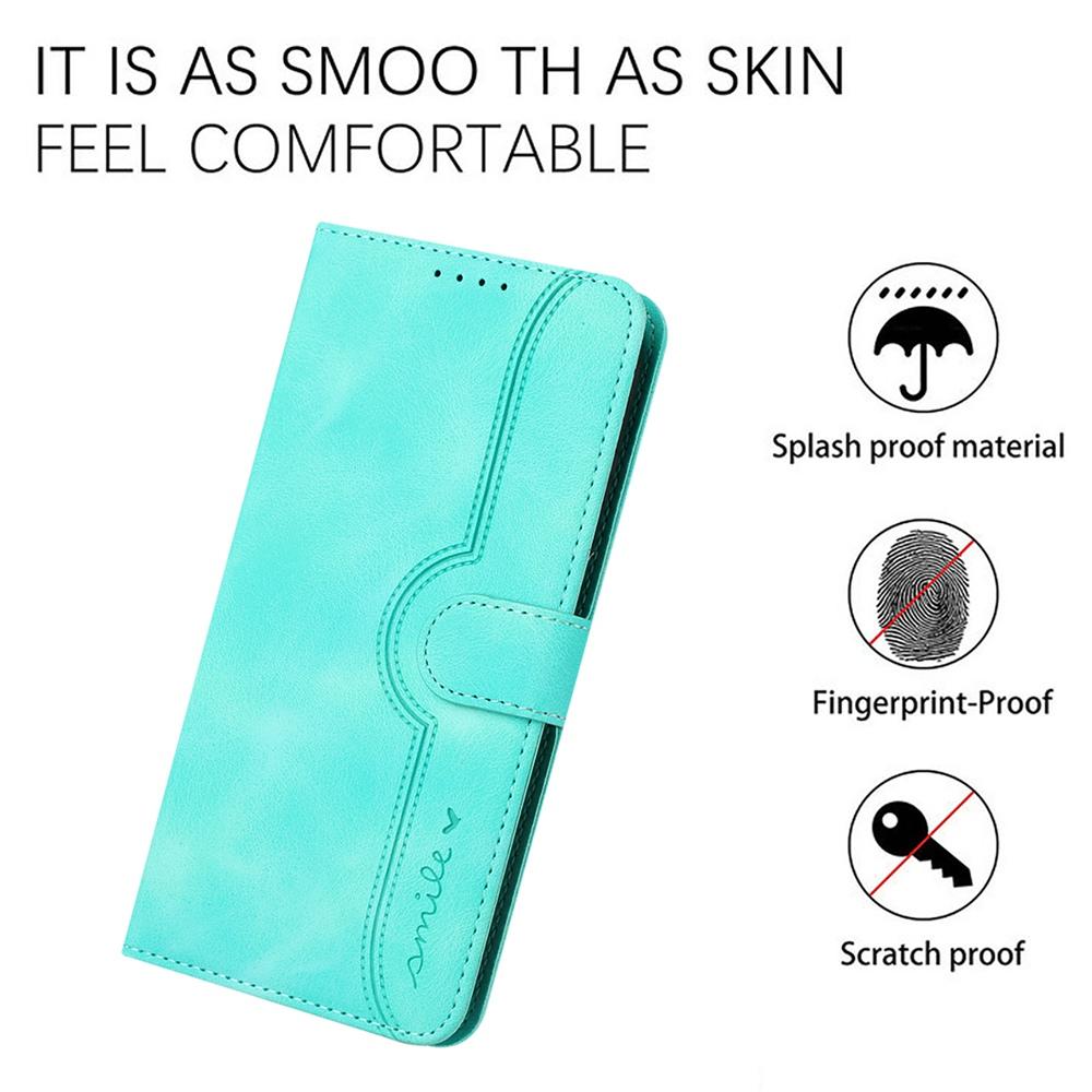 For ZTE nubia Air Pro 5G Heart Pattern Skin Feel Leather Phone Case - Light Blue - EDA006403348C
