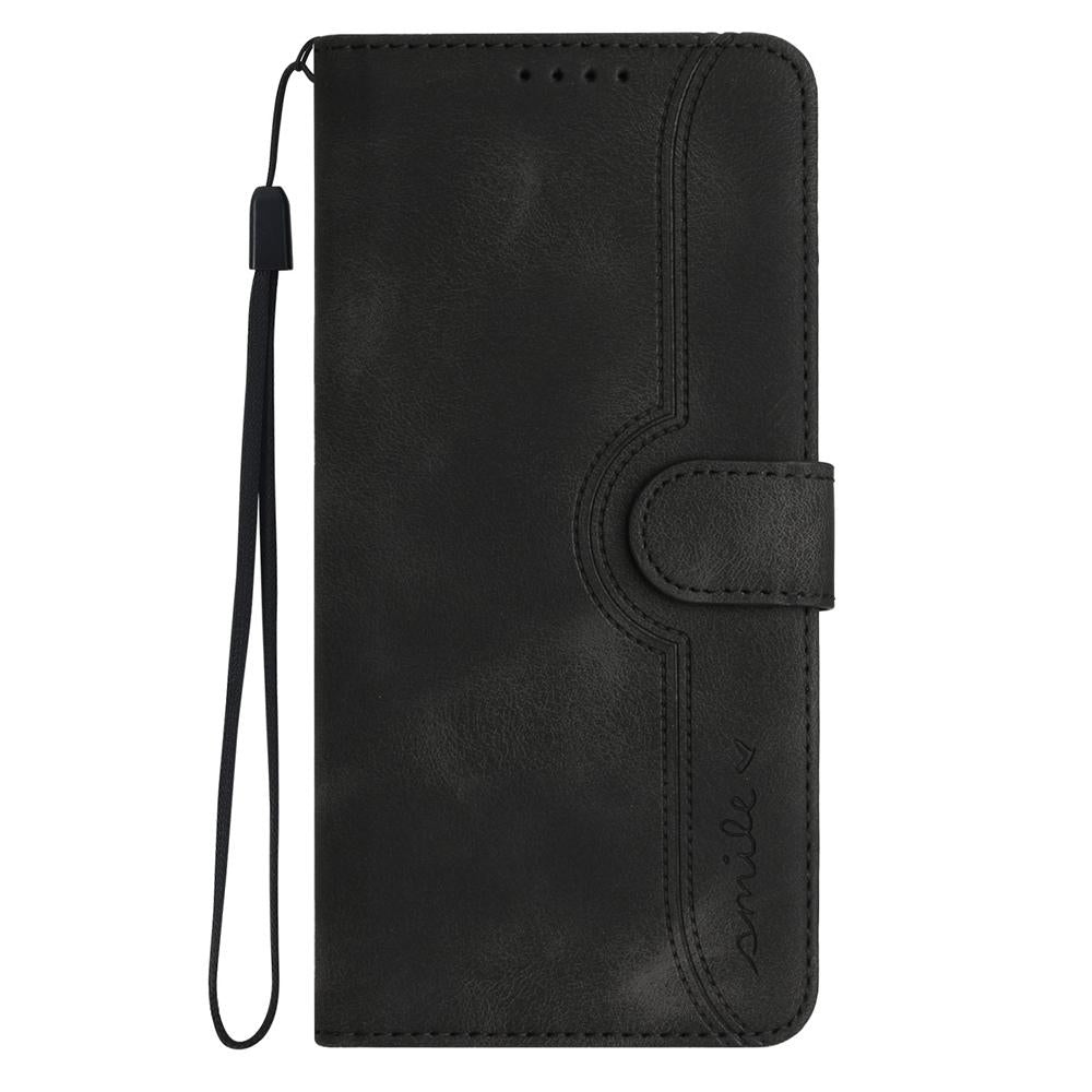 For ZTE nubia Air Pro 5G Heart Pattern Skin Feel Leather Phone Case - Black - EDA006403348D