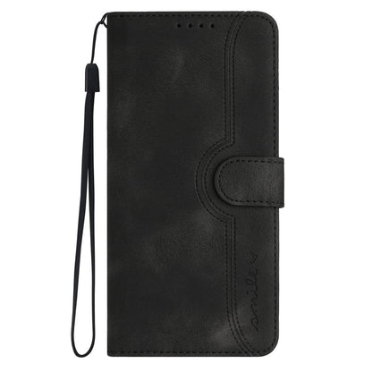 For ZTE nubia Air Pro 5G Heart Pattern Skin Feel Leather Phone Case - Black - EDA006403348D