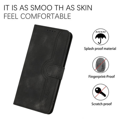 For ZTE nubia Air Pro 5G Heart Pattern Skin Feel Leather Phone Case - Black - EDA006403348D