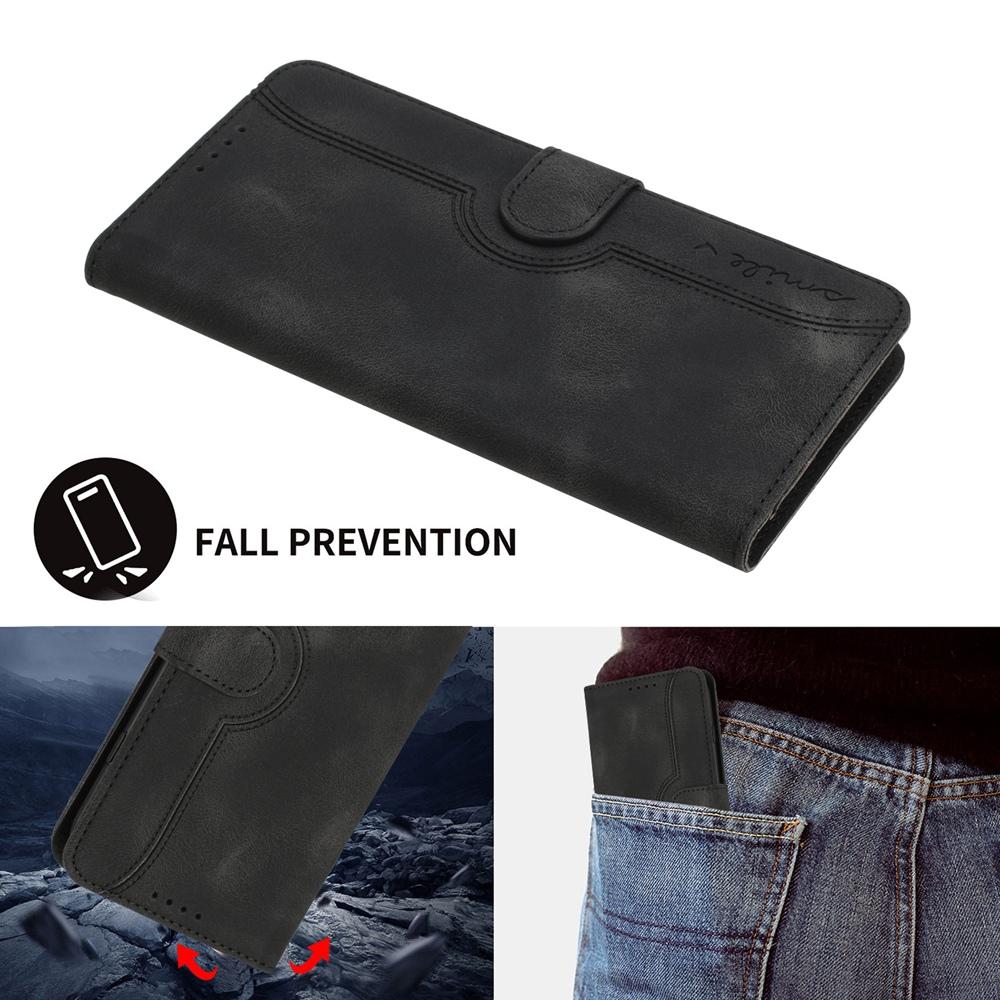 For ZTE nubia Air Pro 5G Heart Pattern Skin Feel Leather Phone Case - Black - EDA006403348D