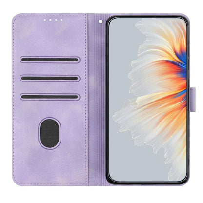 For ZTE nubia Air Pro 5G Heart Pattern Skin Feel Leather Phone Case - Purple - EDA006403348E