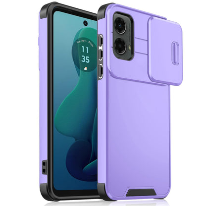 For Motorola Moto G 5G / G Play 5G 2024 Sliding Camshield TPU + PC Phone Case - Purple - EDA006431112D
