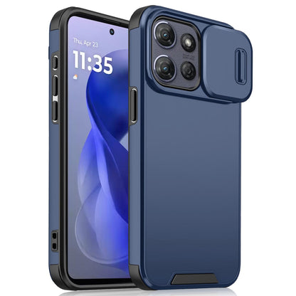 For Motorola Moto G Power / G Play 2025 Sliding Camshield TPU + PC Phone Case - Blue - EDA006431114B