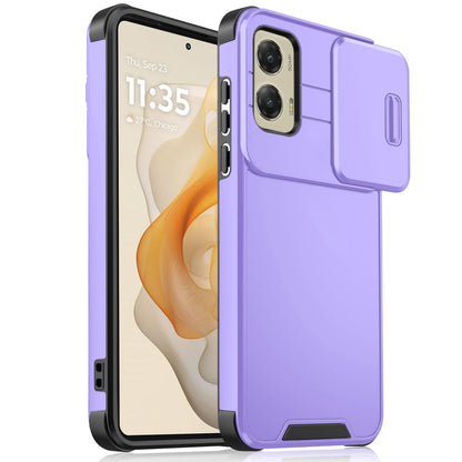 For Motorola Moto G Stylus 5G 2024 Sliding Camshield TPU + PC Phone Case - Purple - EDA006431115D