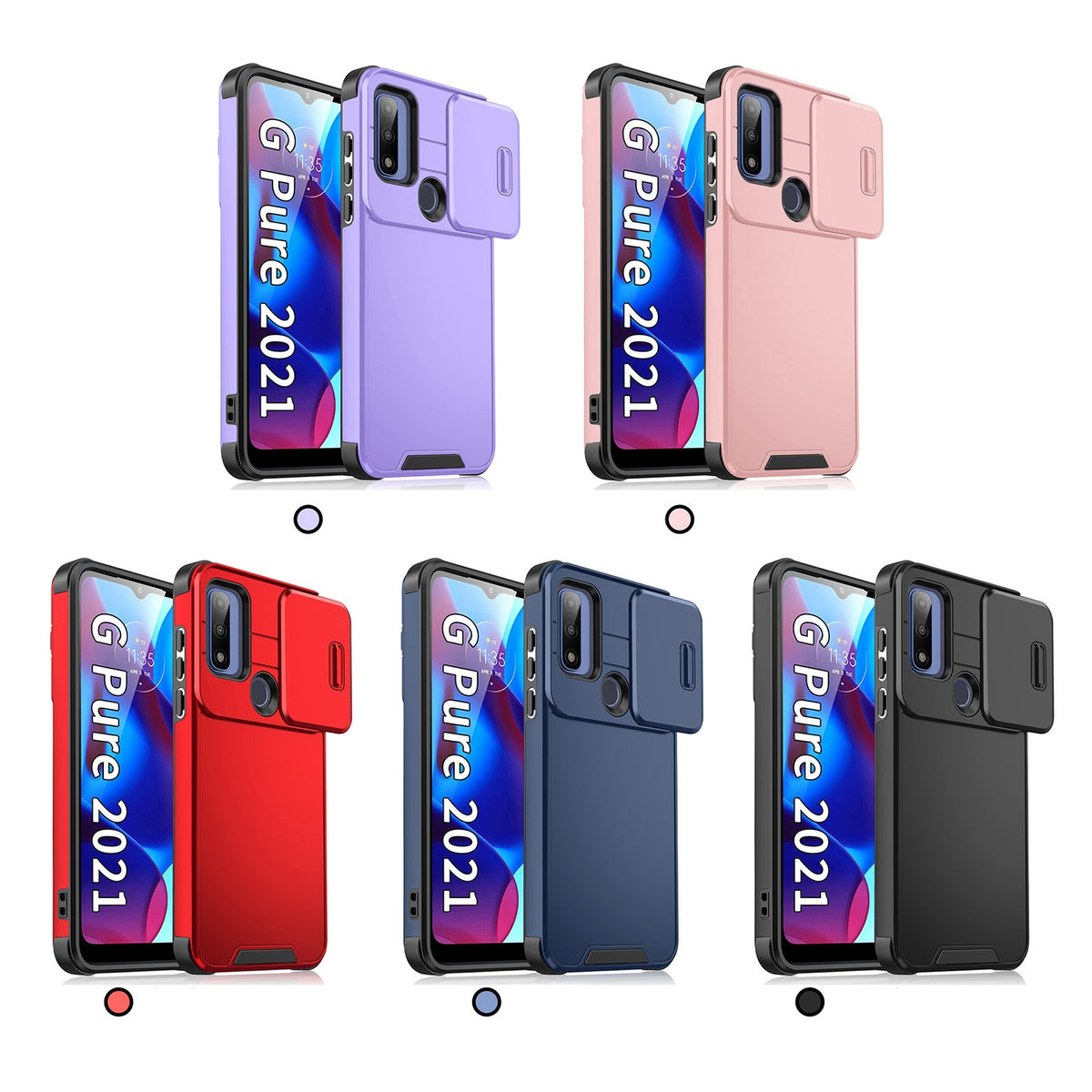 For Motorola Moto G Power / G Play 2025 Sliding Camshield TPU + PC Phone Case - Purple - EDA006431114D