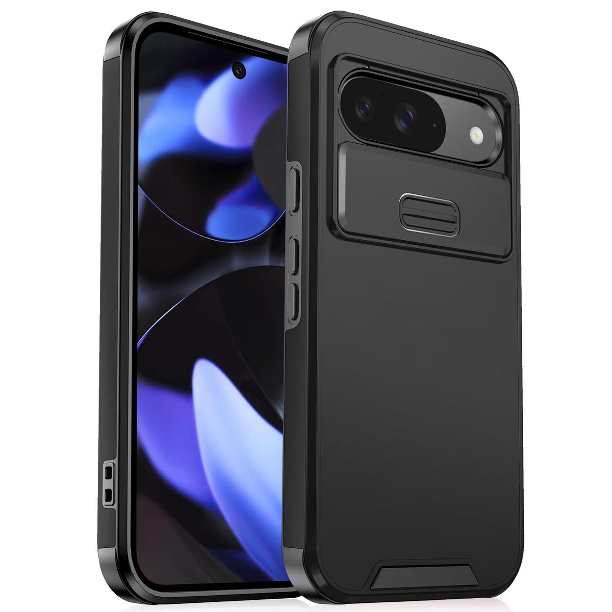 For Google Pixel 9 / 9 Pro Sliding Camshield TPU + PC Phone Case - Black - EDA006431604A