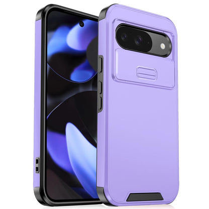 For Google Pixel 9 / 9 Pro Sliding Camshield TPU + PC Phone Case - Purple - EDA006431604D