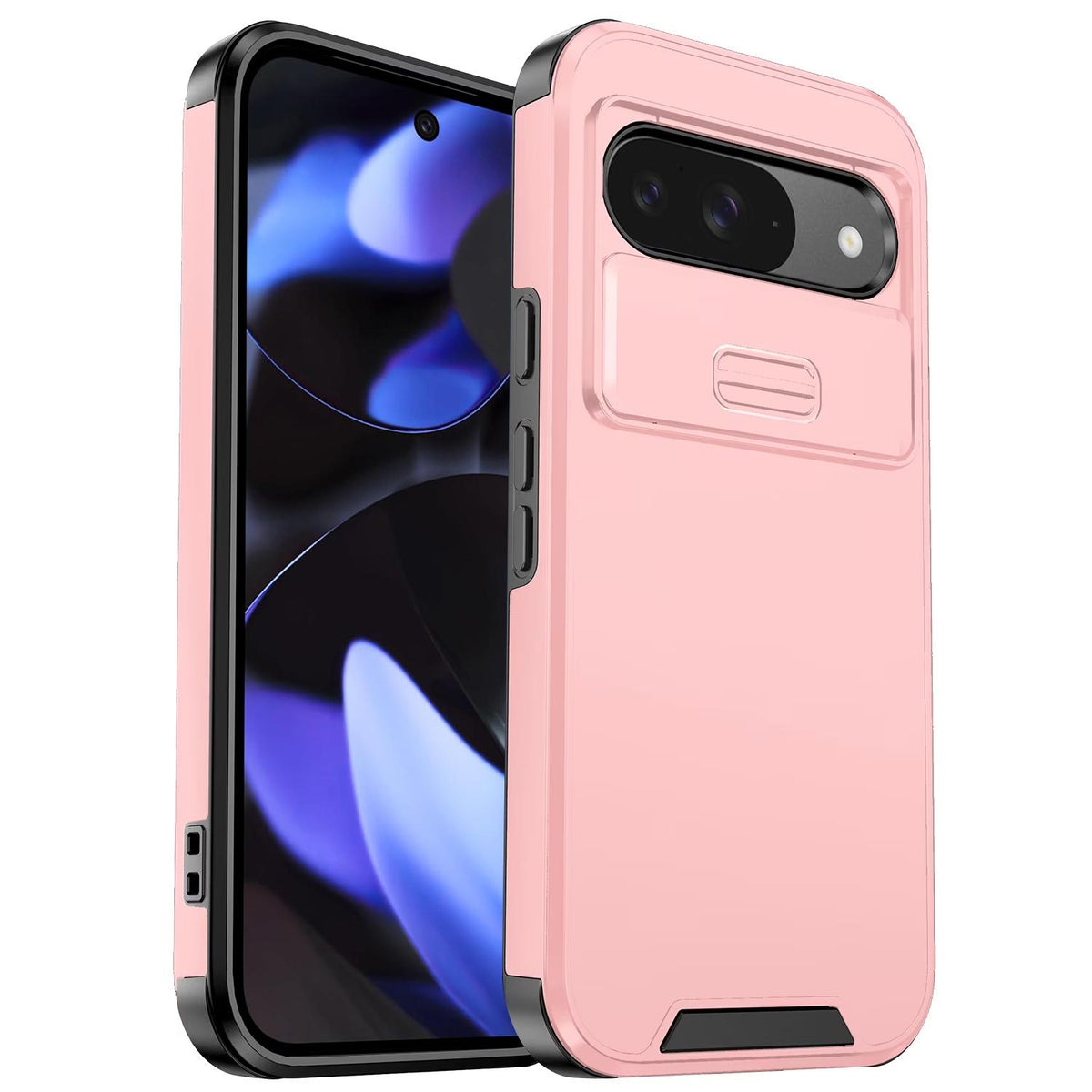 For Google Pixel 9 / 9 Pro Sliding Camshield TPU + PC Phone Case - Pink - EDA006431604E