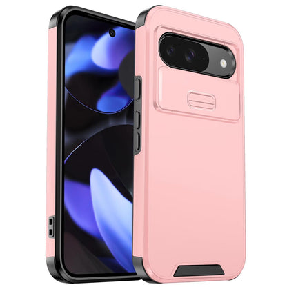 For Google Pixel 9 / 9 Pro Sliding Camshield TPU + PC Phone Case - Pink - EDA006431604E
