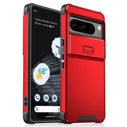 For Google Pixel 8 Pro Sliding Camshield TPU + PC Phone Case - Red - EDA006431607C