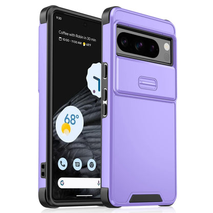 For Google Pixel 8 Pro Sliding Camshield TPU + PC Phone Case - Purple - EDA006431607D