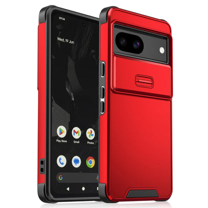For Google Pixel 8a Sliding Camshield TPU + PC Phone Case - Red - EDA006431608C