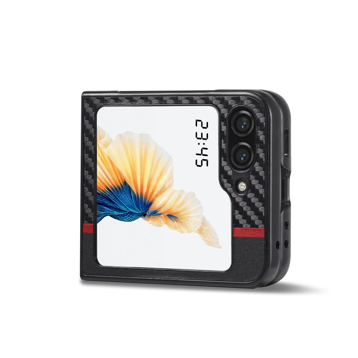 For Galaxy Z Flip8 5G LC.IMEEKE 3 in 1 Carbon Fiber Texture Shockproof Phone Case - Black - EDA006451306A